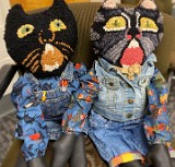 3-D Cat Dolls.Designed and Hooked by Mary Gamarello (2022)