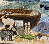 Noah's Ark with Animals. Pattern by Norma Batastini. Hooked by Dianna Liberto (2022)